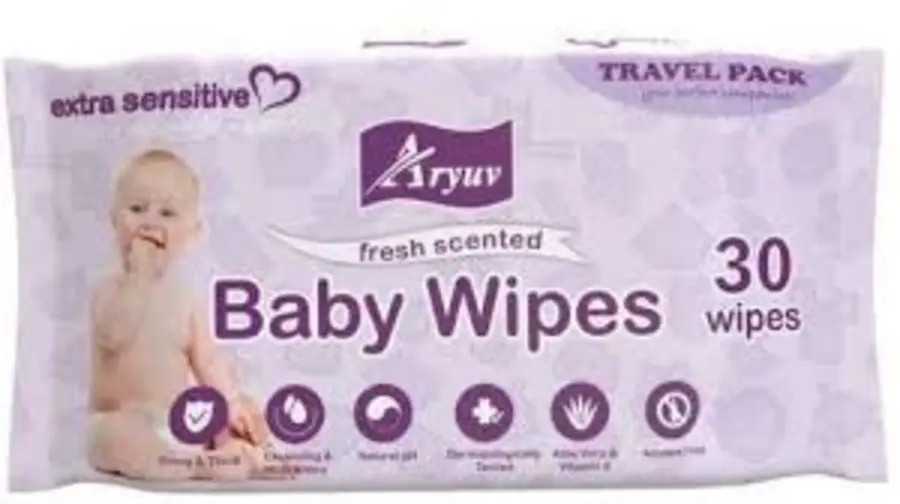 Aryuv Baby Wipes 30'S Travel Pack